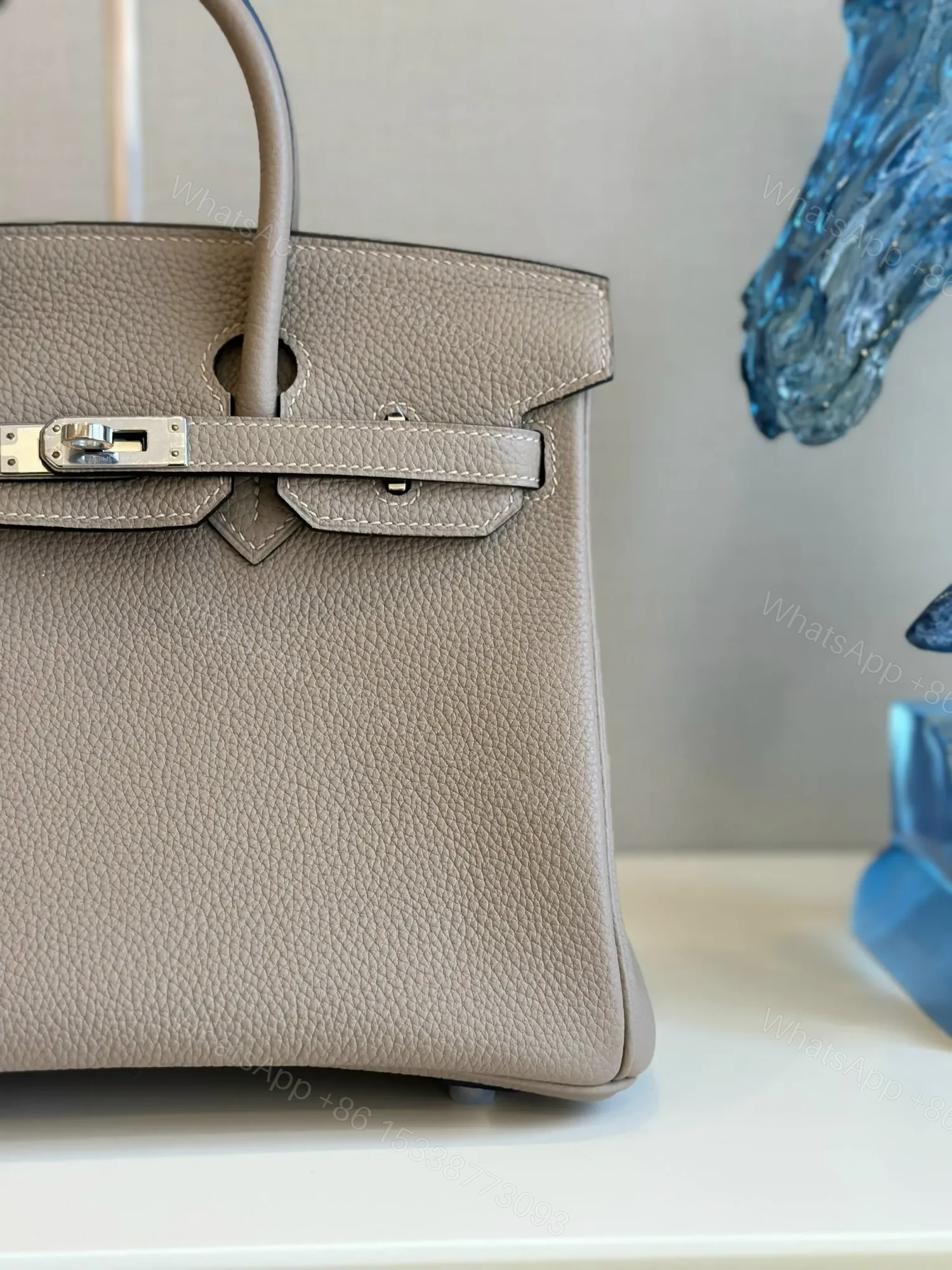 View 6 of HN 25 Gris Tourterelle Togo Palladium Hardware