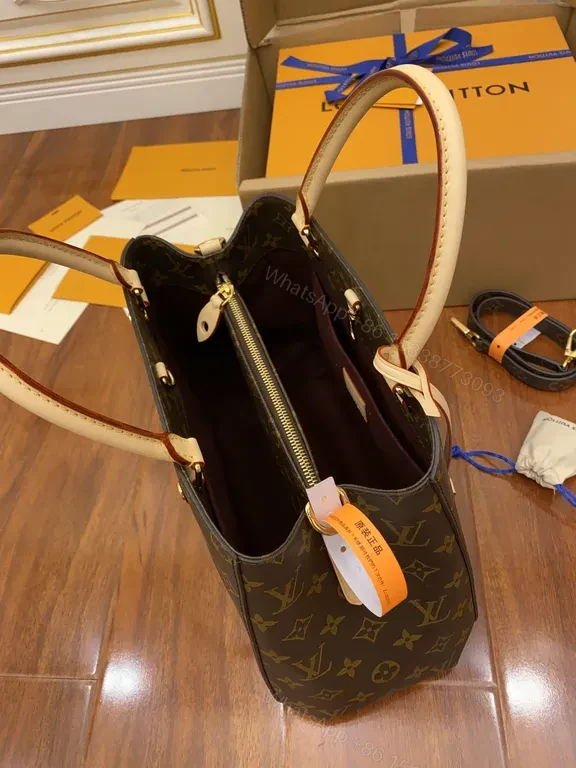 View 9 of Chic Monogram Tote: Luxury, Durable Leather Accents, 15-Inch