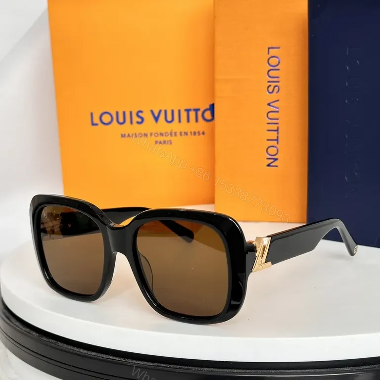 View 6 of Bold LV Pattern Glasses: Luxe Oversized Sunglasses