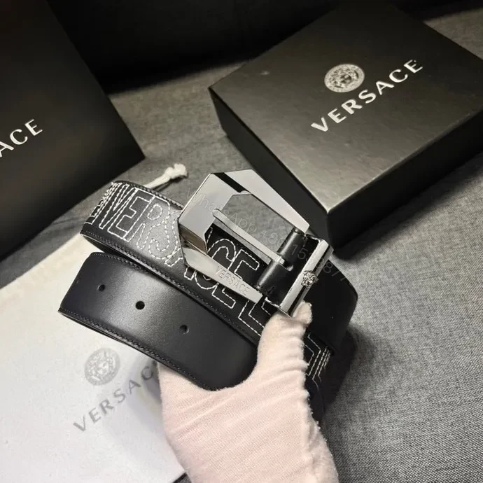 View 9 of Bold Straps Leather Belt with Signature Hardware Buckle