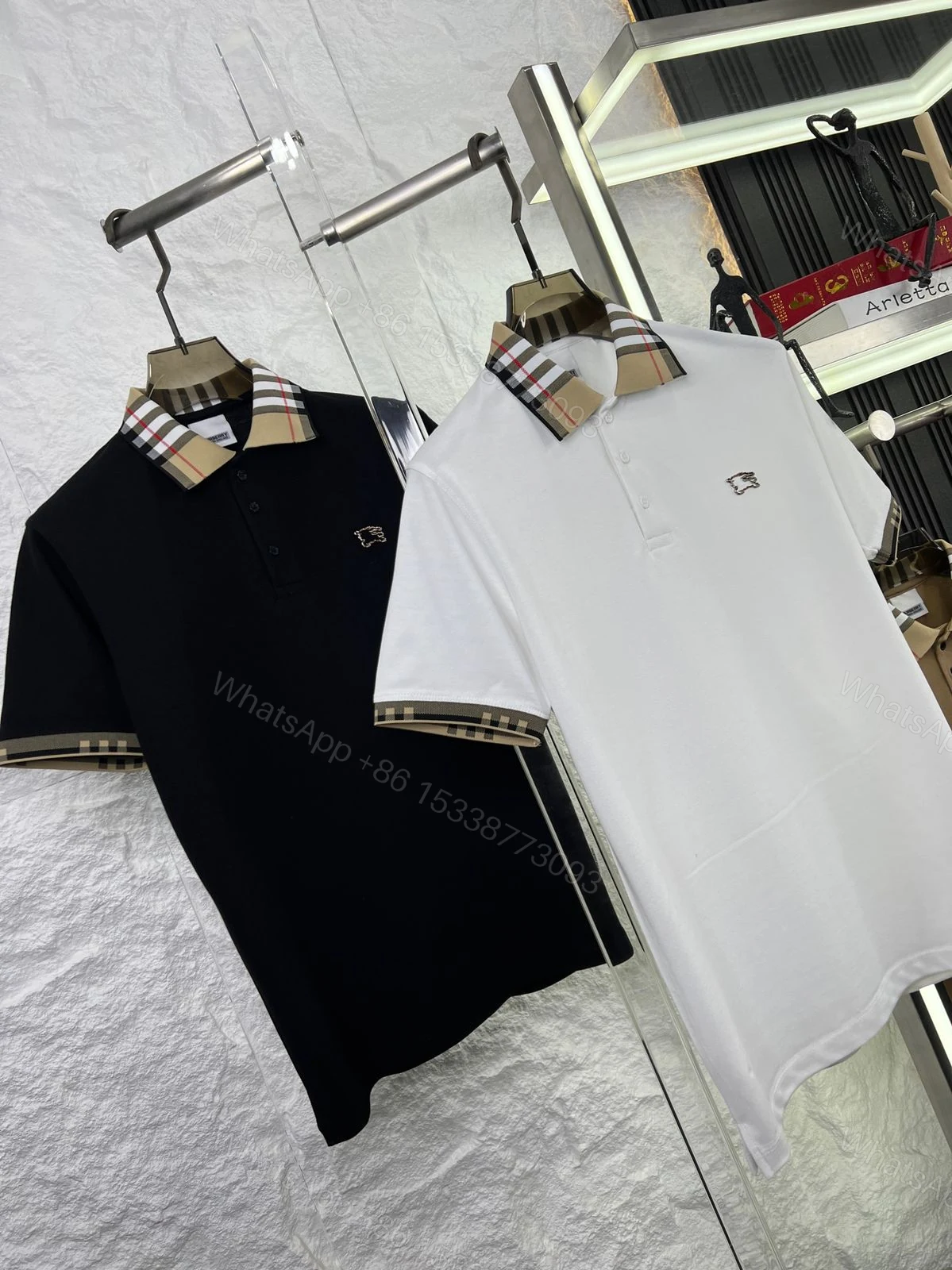 View 6 of FIRST COPY BURBERRY COLLAR T-SHIRT