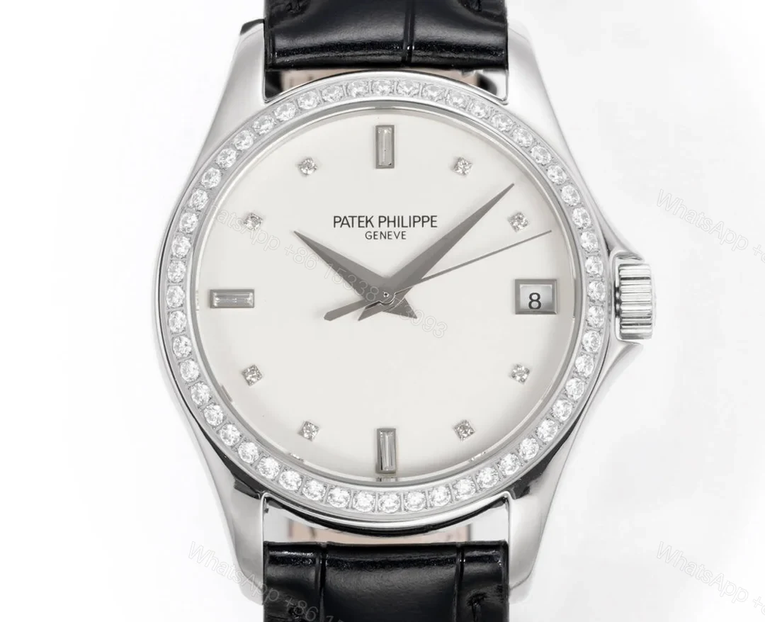 Patek Philippe Calatrava 5127 Classic Thin Leather Strap Dress Watch 37mm PP-5127-GR-CALATRAVA-37 — view 1