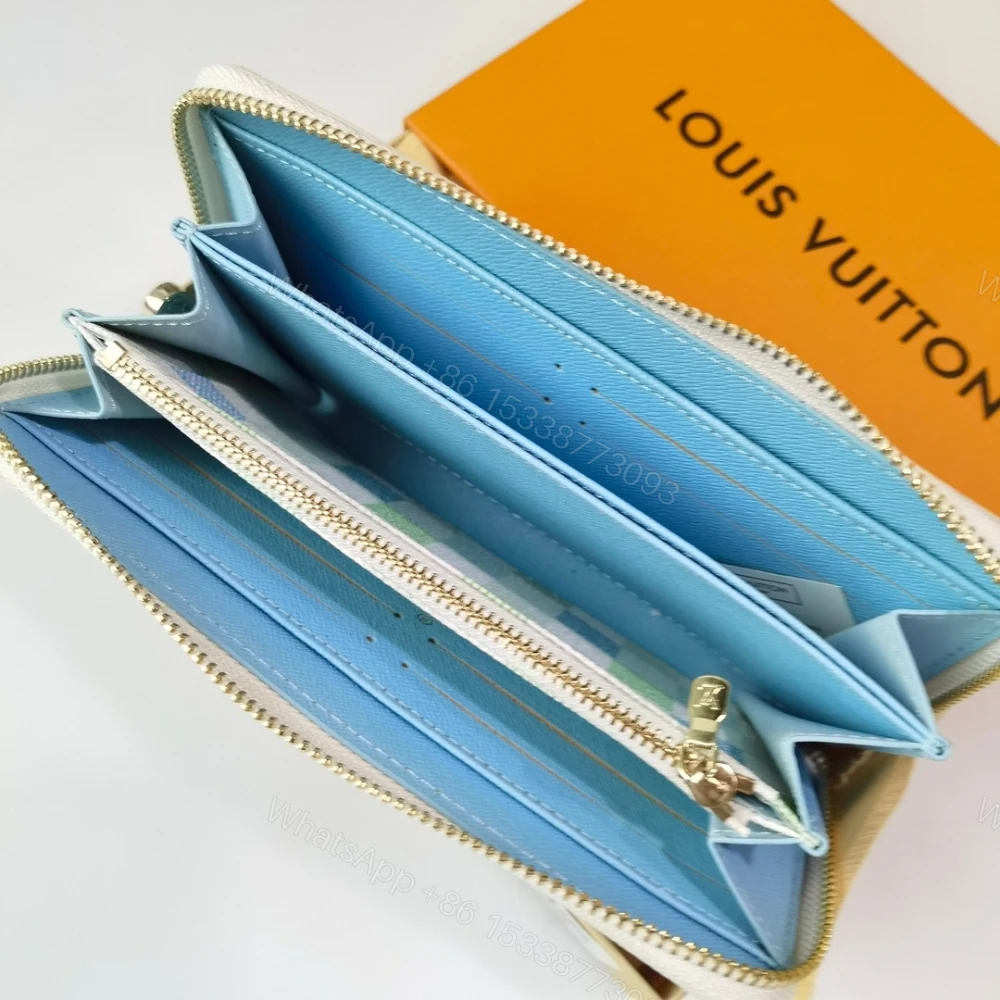 View 8 of LOUIS VUITTON ZIPPY WALLET IN DAMIER CANVAS GREEN 19.5CM