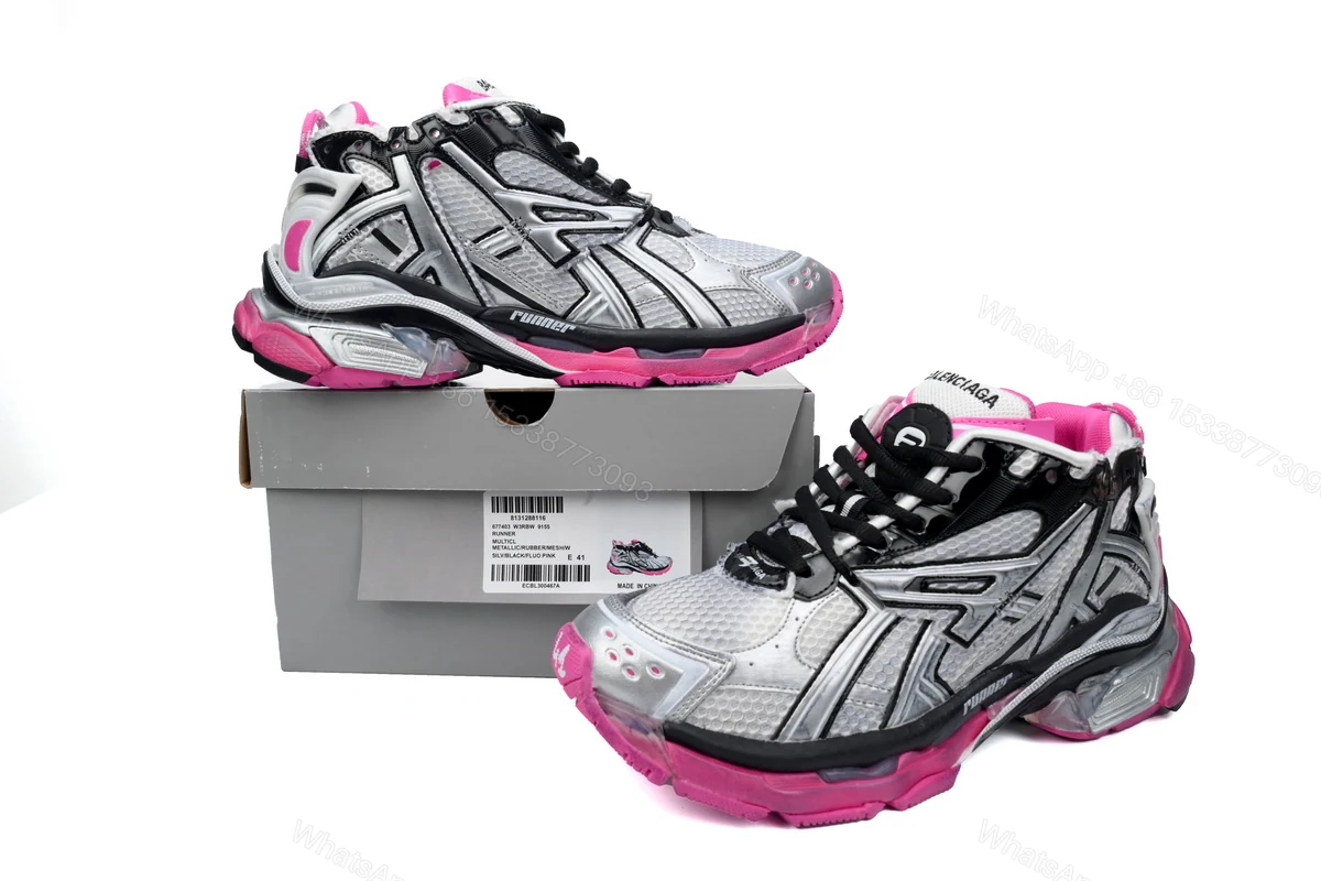 View 2 of Balenciaga Runner Silver Red 677402 W3RB2 9155