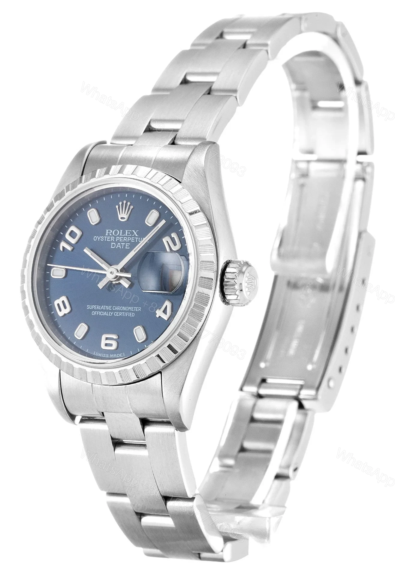 View 2 of Replica Rolex Oyster Perpetual Lady Blue Dial 79240 26 mm