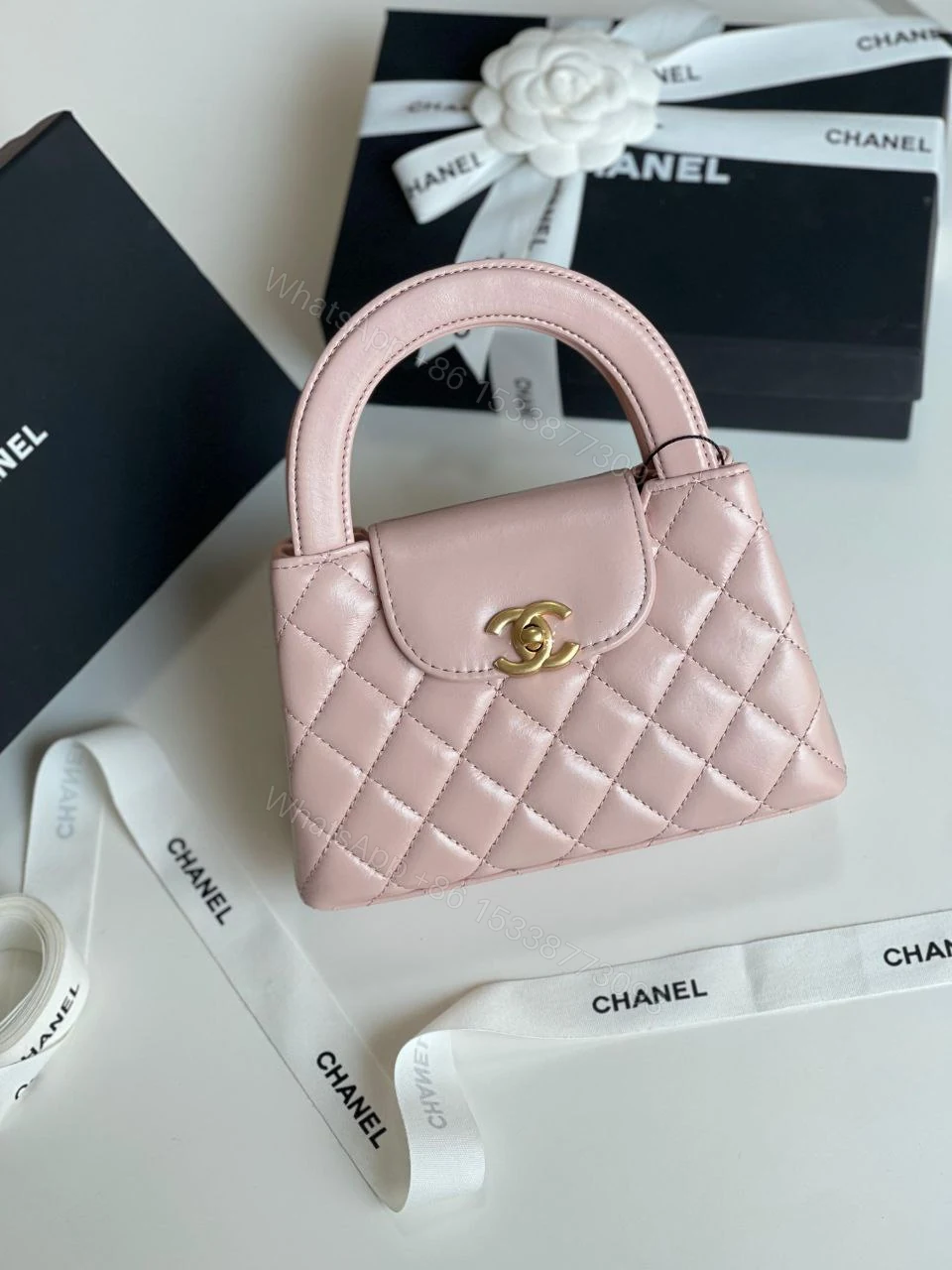 View 7 of Chanel Shiny Aged Calfskin Quilted Nano Kelly Shopper