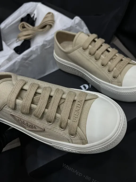 View 9 of Beige Leather Sneakers: Textured Minimalist Luxury Footwear