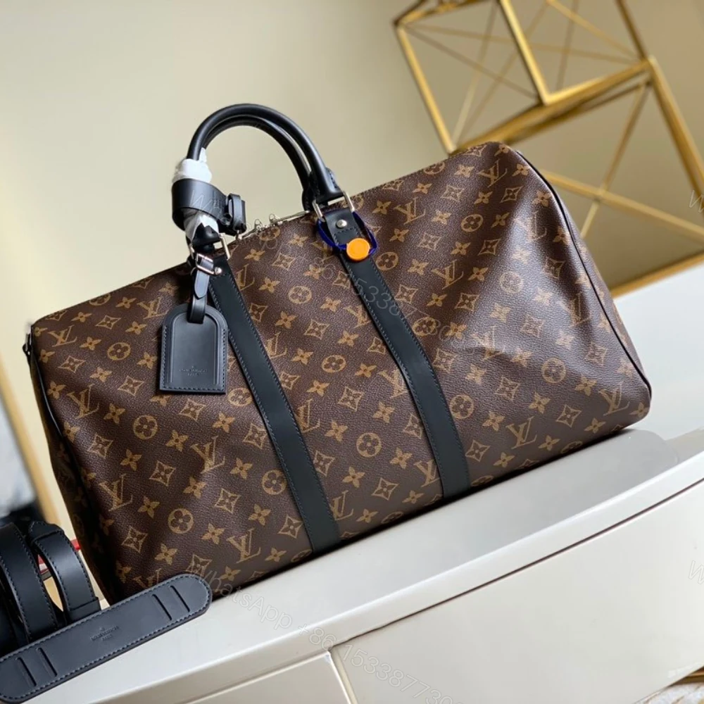 View 2 of Louis Vuitton Keepall Bandouliere 45 Monogram Macassar Canvas 45cm LV M56711