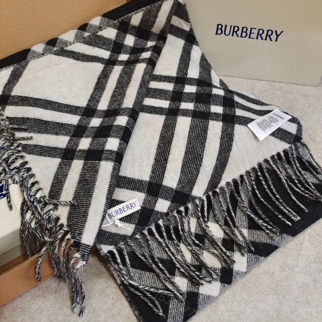 View 3 of Patterned Luxury Throw: Plaid Plush Fringe Scarves