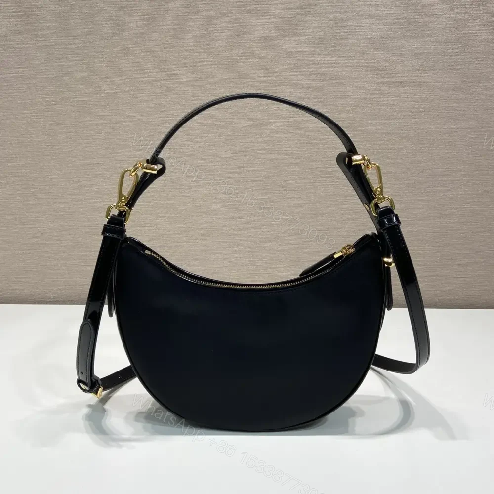 View 2 of 高仿Prada*Arque系列1BC194半月單肩包黑色免檢版