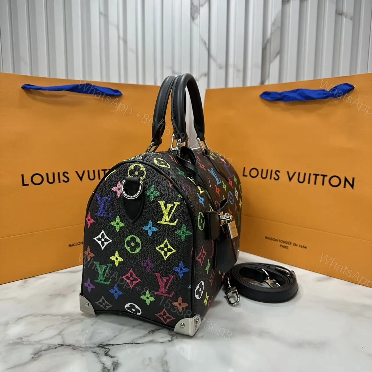 View 2 of LV x Murakami Speedy 30 Multicolor Monogram Bag