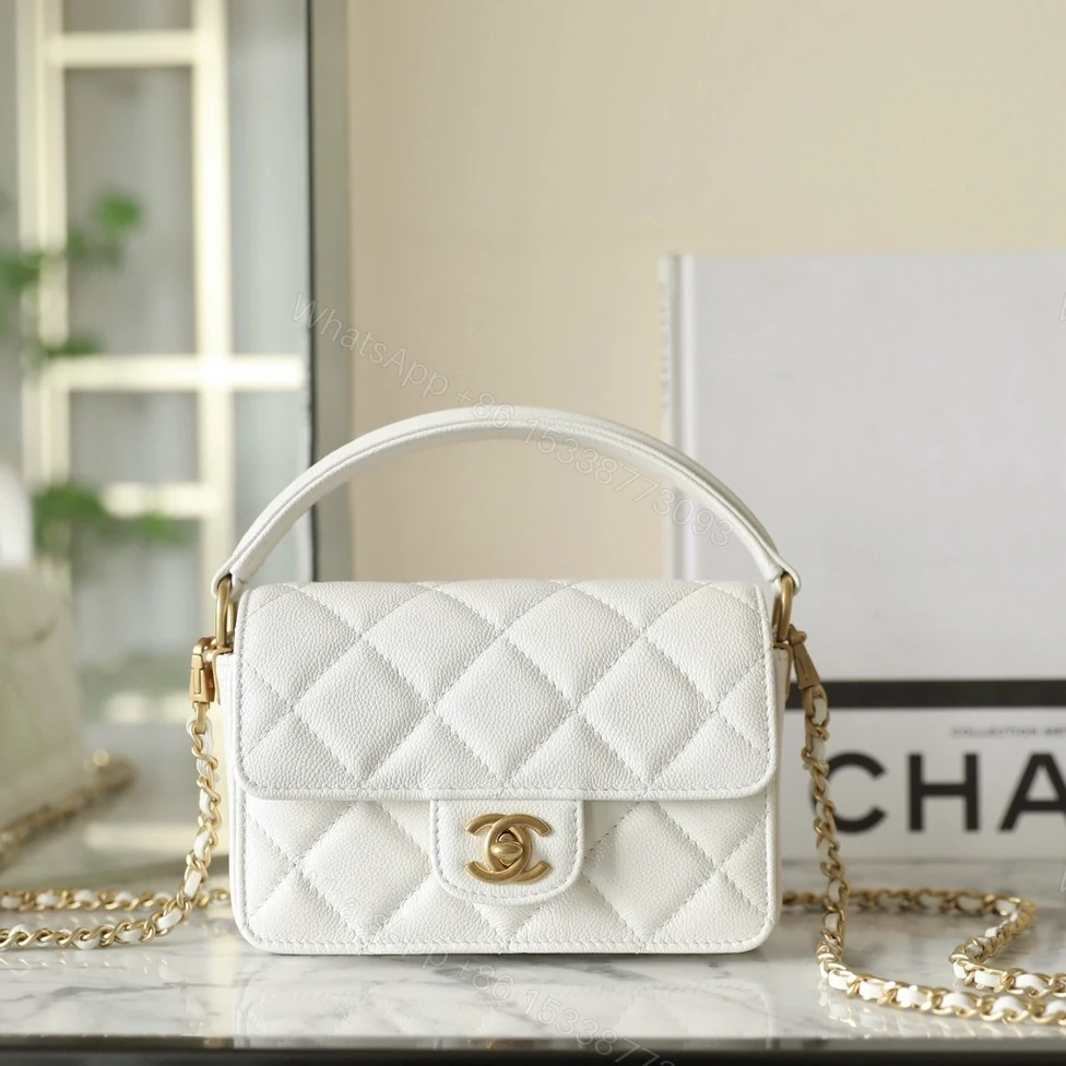 View 3 of 高仿Chanel*24K系列AS03002手柄口蓋包Mini牛皮免檢版