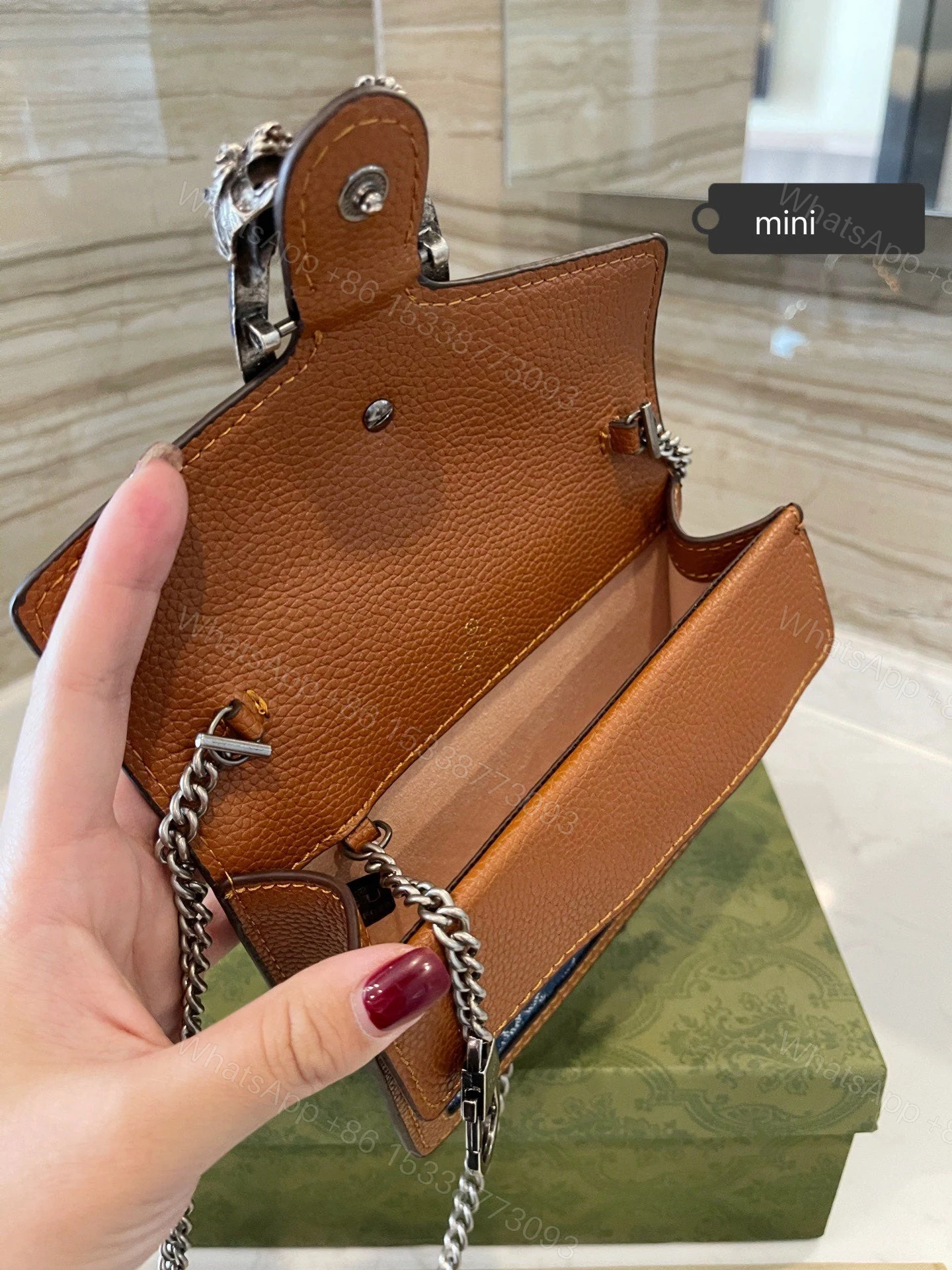View 7 of GUCCI Dionysus GG Super Mini crossbody Bag