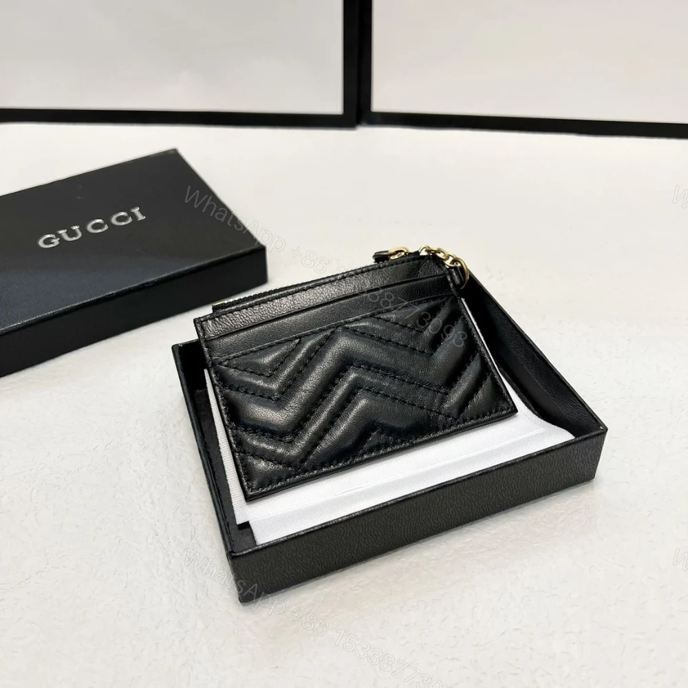 View 5 of Gucci GG Marmont Keychain Wallet Black 10Cm