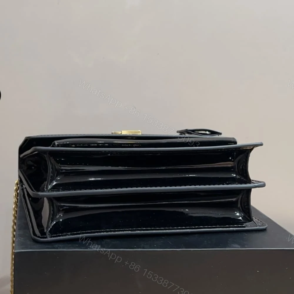 View 4 of Saint Laurent Small Sunset Chain Bag Black 23Cm 533026D422W1000