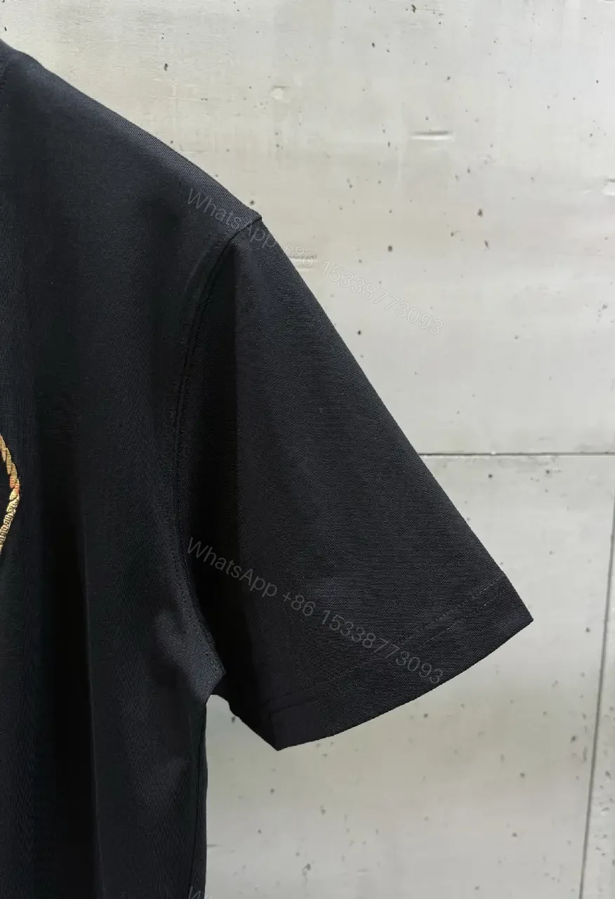 View 10 of Midnight Cotton Logo Tee: Subtle Luxury, Premium Comfort