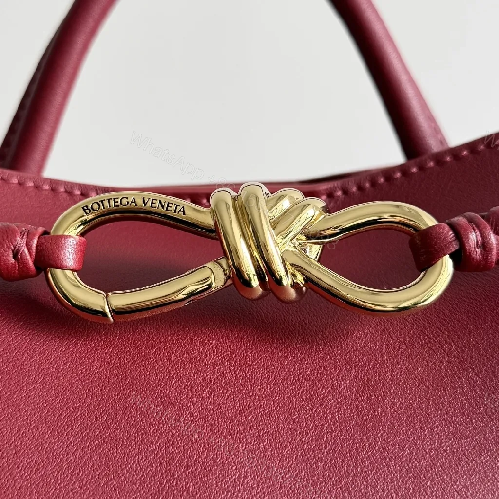 View 3 of Red Leather Crossbody Bag: Minimalist Hardware Charm