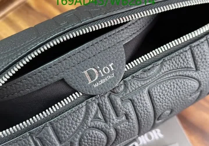 View 8 of Dior Lookalike Jett Zipped Messenger Bag In Black