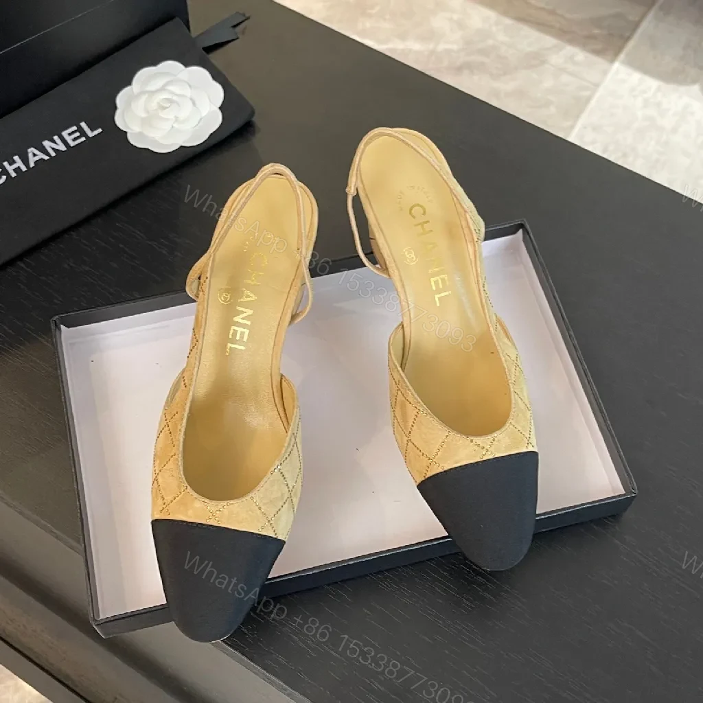 View 3 of Quilted Slingback Pumps – Neutral Canvas Luxe Comfort