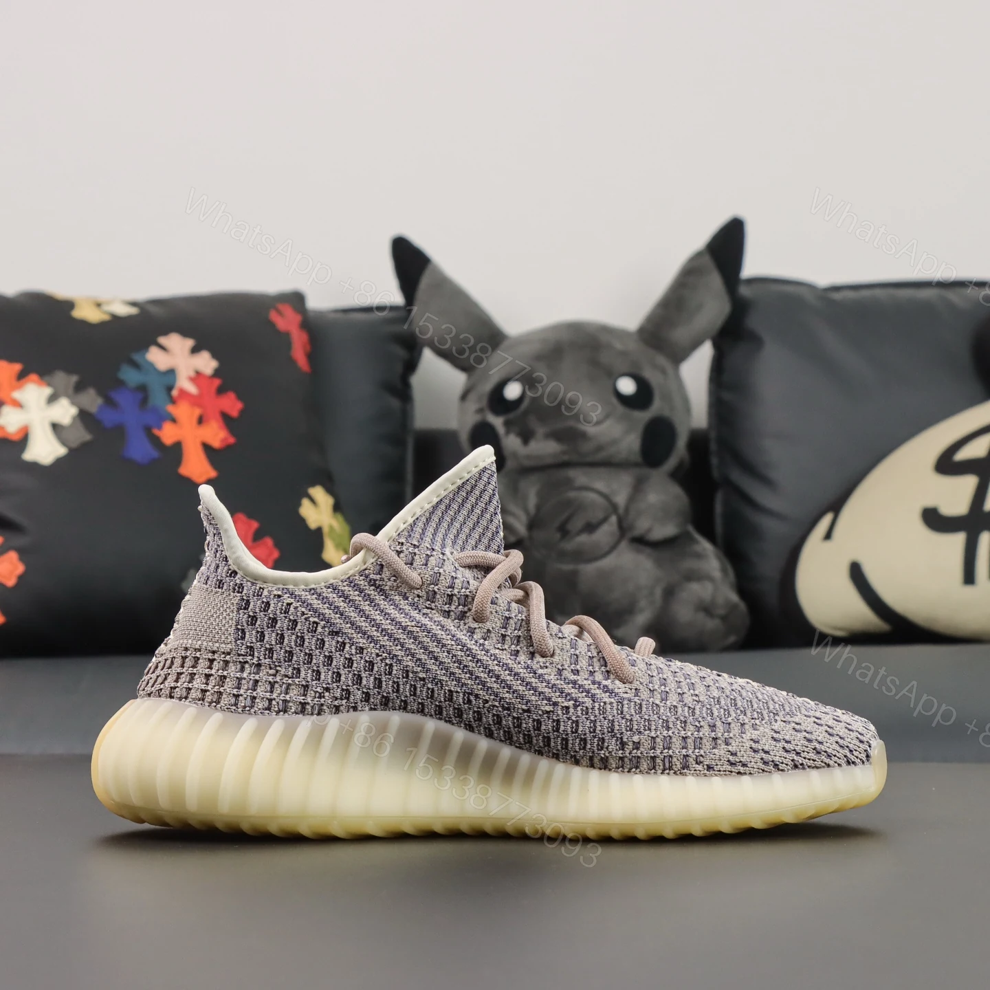 View 2 of Yeezy Boost 350 V2 Ash Pearl Replicas