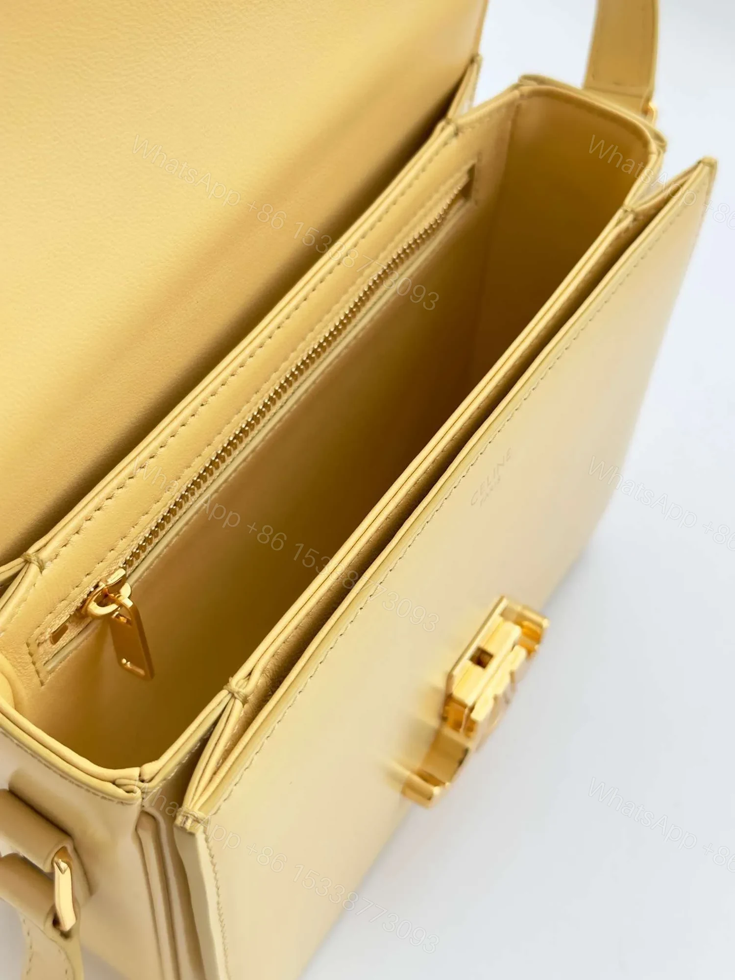 View 5 of Celine Mini Handbag Orange Yellow Super Quality Smooth Leather 19cm