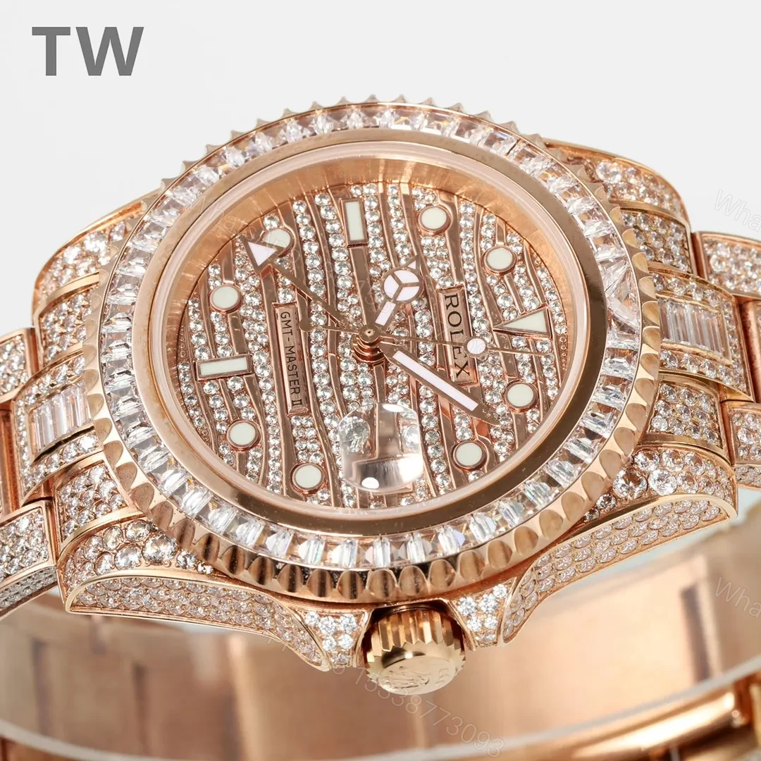 View 3 of JF Factory Clean Factory TW Rolex GMT-Master II Rose Gold Diamond Watch