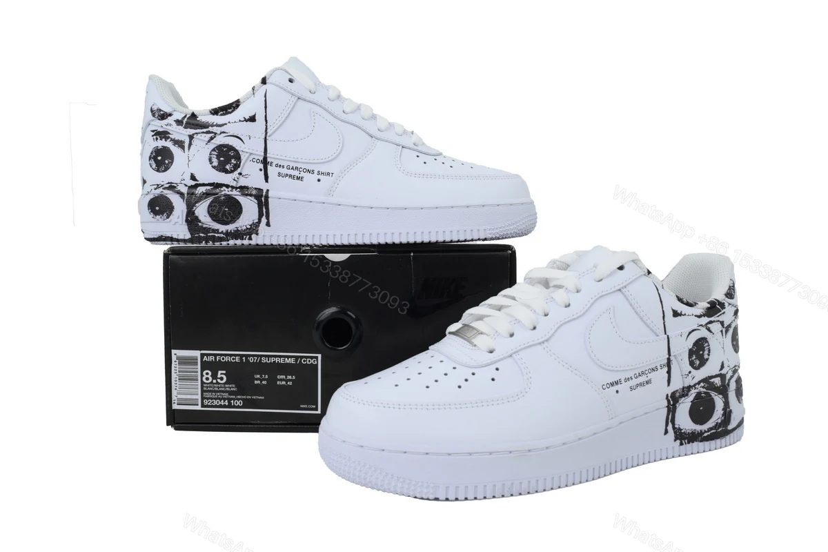 View 7 of Supreme x Comme des Garçons SHIRT x Nike Air Force 1 Low 'Eyes'923044-100