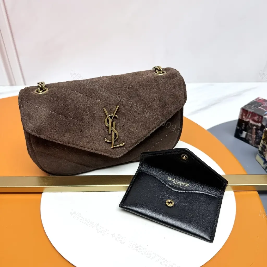 View 6 of Lux Velvet YSL-Inspired Shoulder Bag in Rich Brown