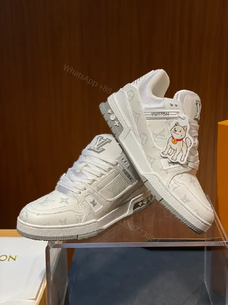 View 3 of Minimalist LV-Texture Sneaker: Luxury Comfort, Everyday Elevation