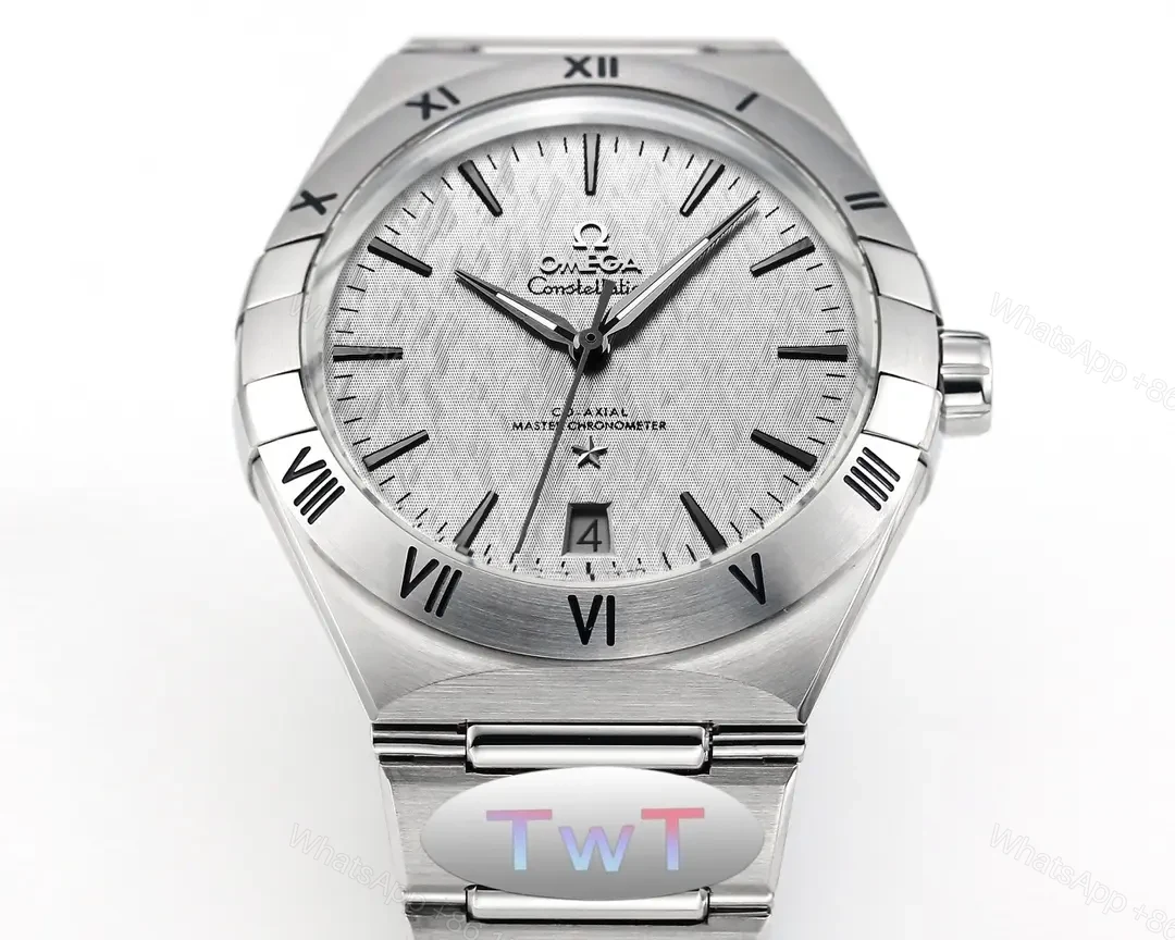 View 5 of Omega Constellation Star Series 5th Generation Ceramic Bezel Watch Silver Dial Stainless Steel Bracelet 41mm