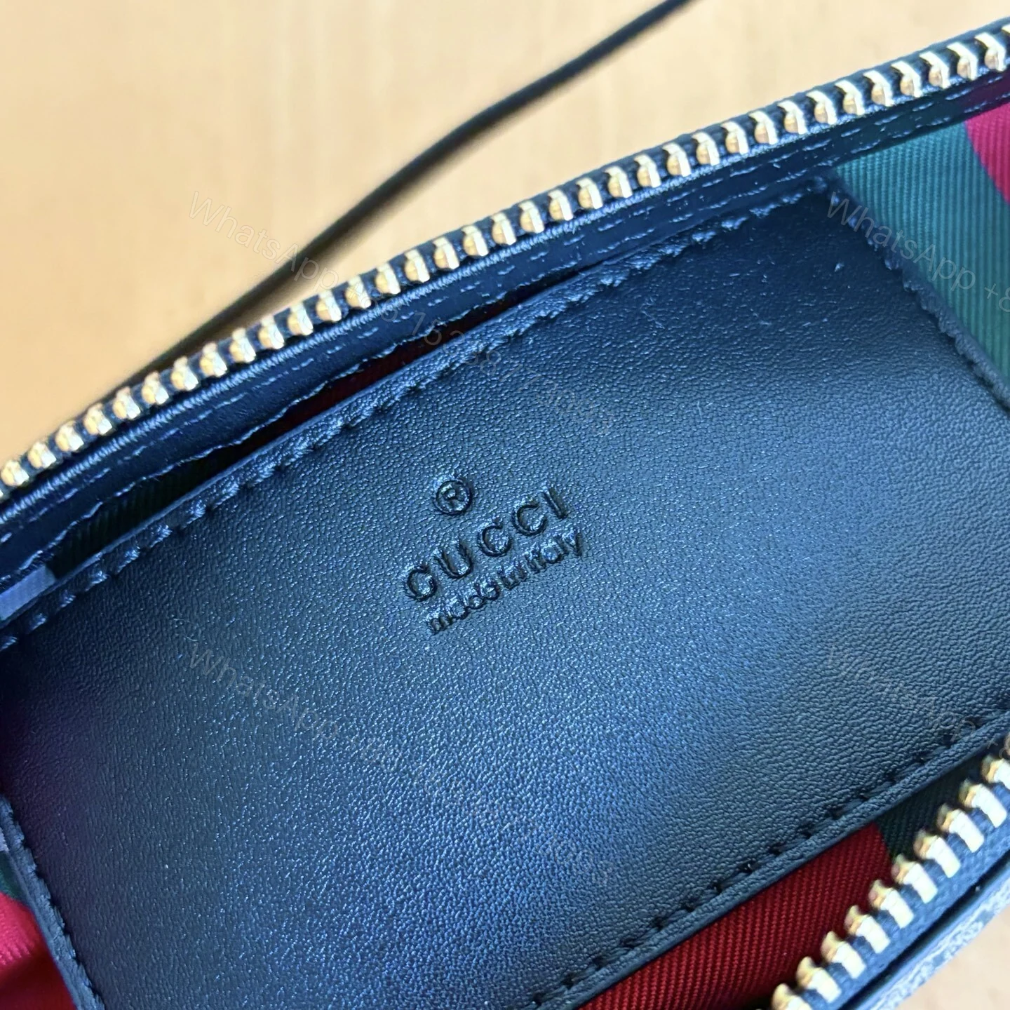 View 9 of Gucci Gg Emblem Small Shoulder Bag Beige And Dark Brown 22Cm