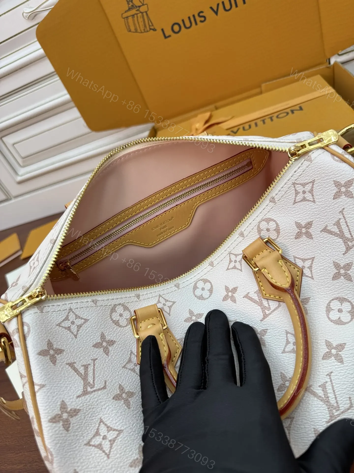 View 4 of Louis Vuitton Speedy Soft 30 Lucky bag in Monogram Dune canvas