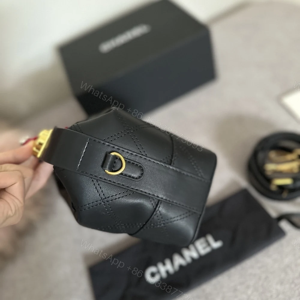View 6 of Chanel Clutch With Chain Quilted Leather Black 19cm
