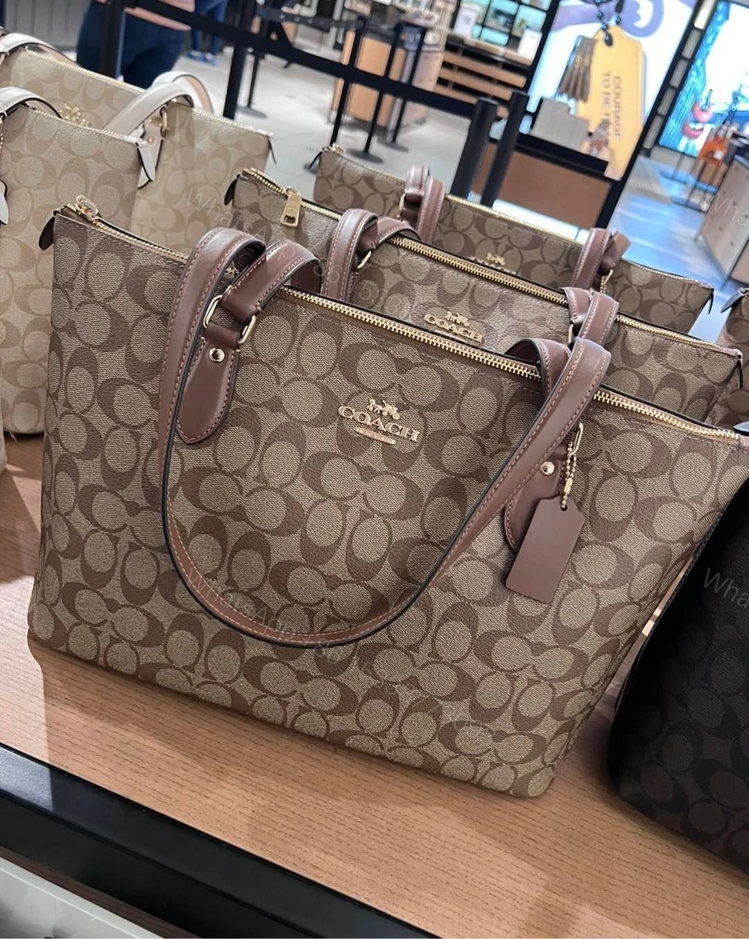 View 14 of Coach Signature City Top Zip Tote Bag First Copy | Premium Replica Designer Handbag