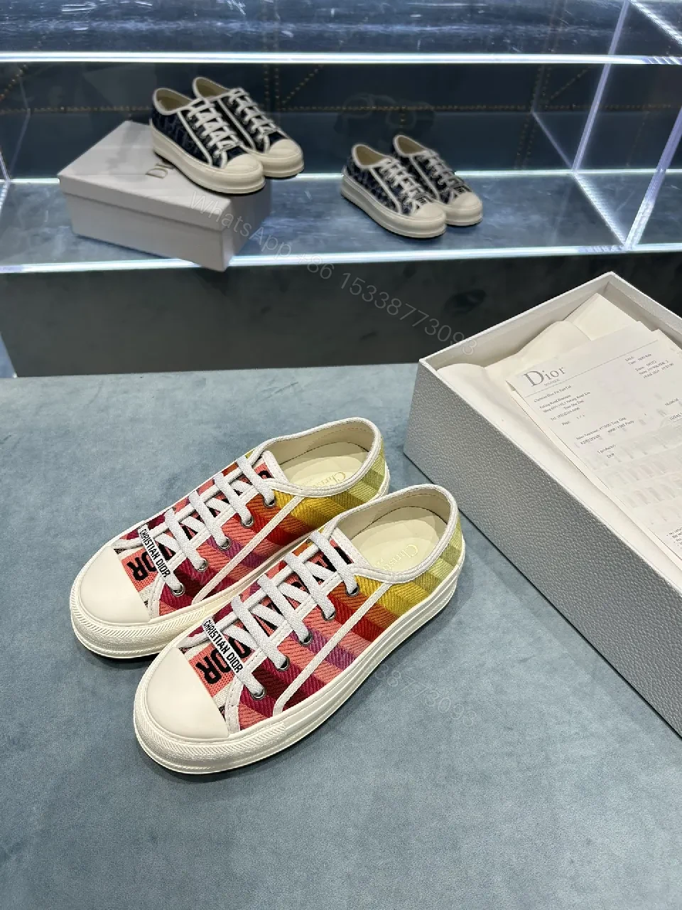 View 9 of Colorful Canvas Luxe Sneakers with Signature Detailing