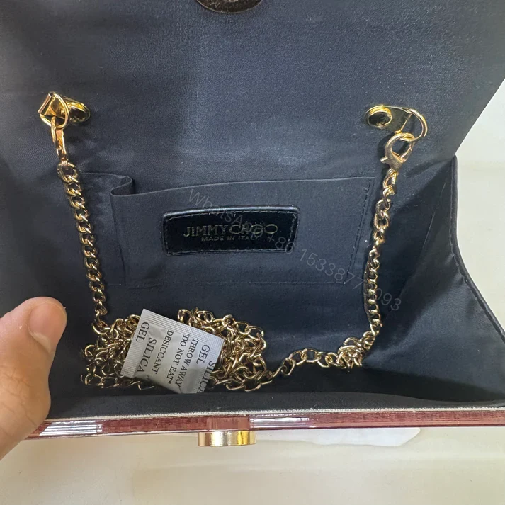 View 2 of FIRST COPY JIMMY CHOO CANDY CLUTCH SHIMMER ROSE HANDBAG
