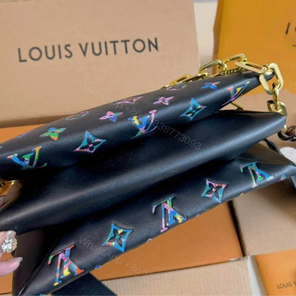 View 4 of Louis Vuitton Coussin PM Bag Navy Blue 27Cm M21353