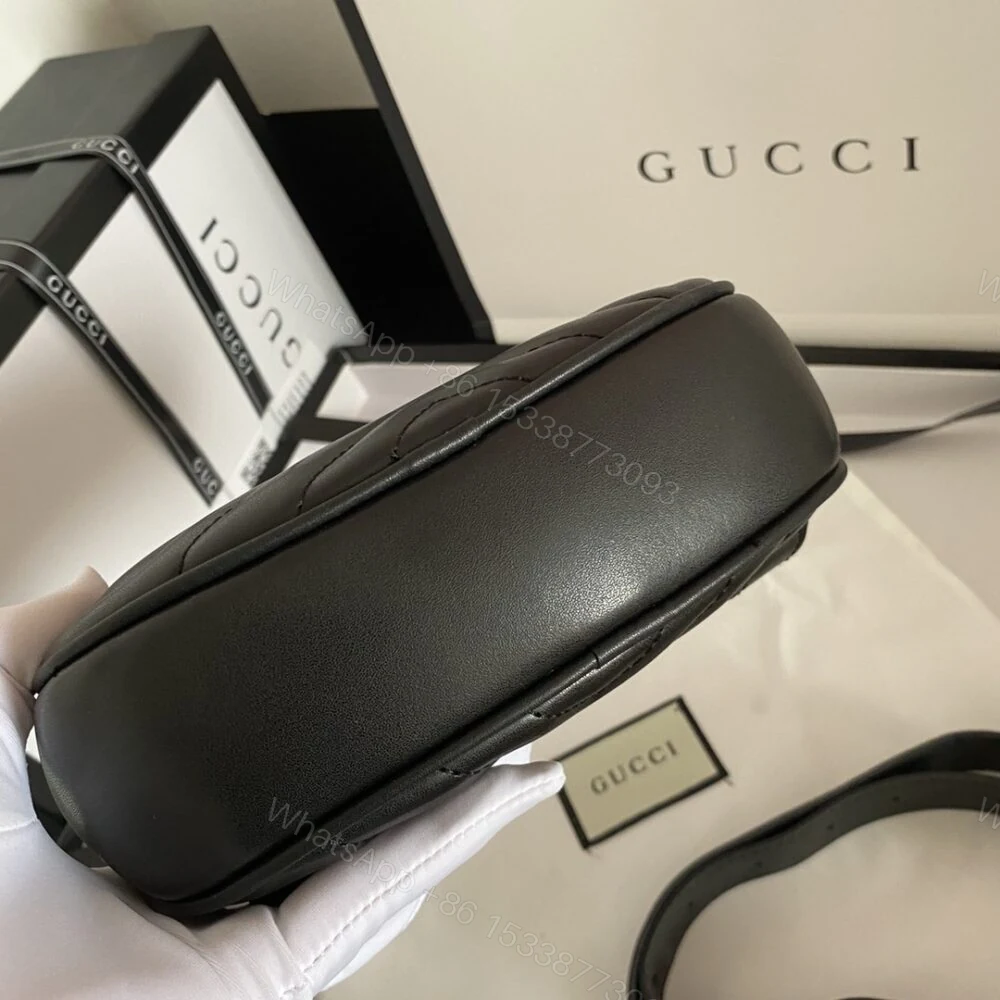 View 4 of Gucci GG Marmont Matelasse Belt Bag Black 18Cm