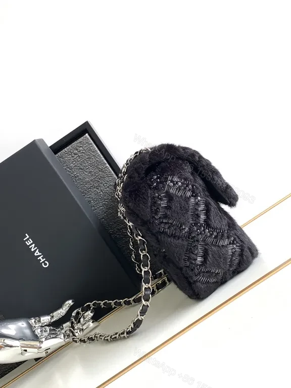 View 8 of Chanel-Inspired Velvet Bag: Quilted Twilight Chic Bag