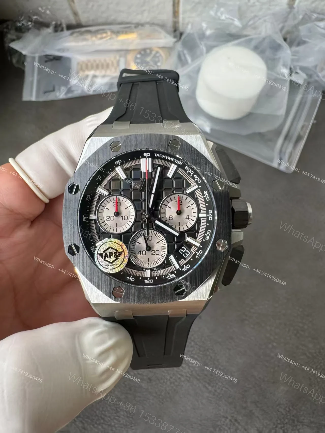 View 2 of Audemars Piguet Super Clone Royal Oak Offshore Black Dial 26420 Chronograph 43mm