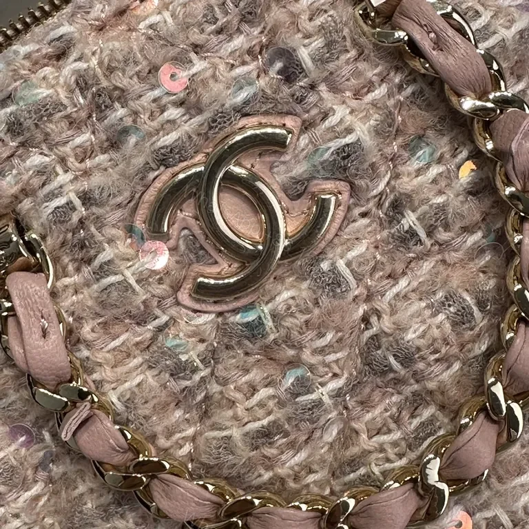 View 6 of Chanel BouclÃ© Mini Handbag with Chain Handle - Luxe Everyday