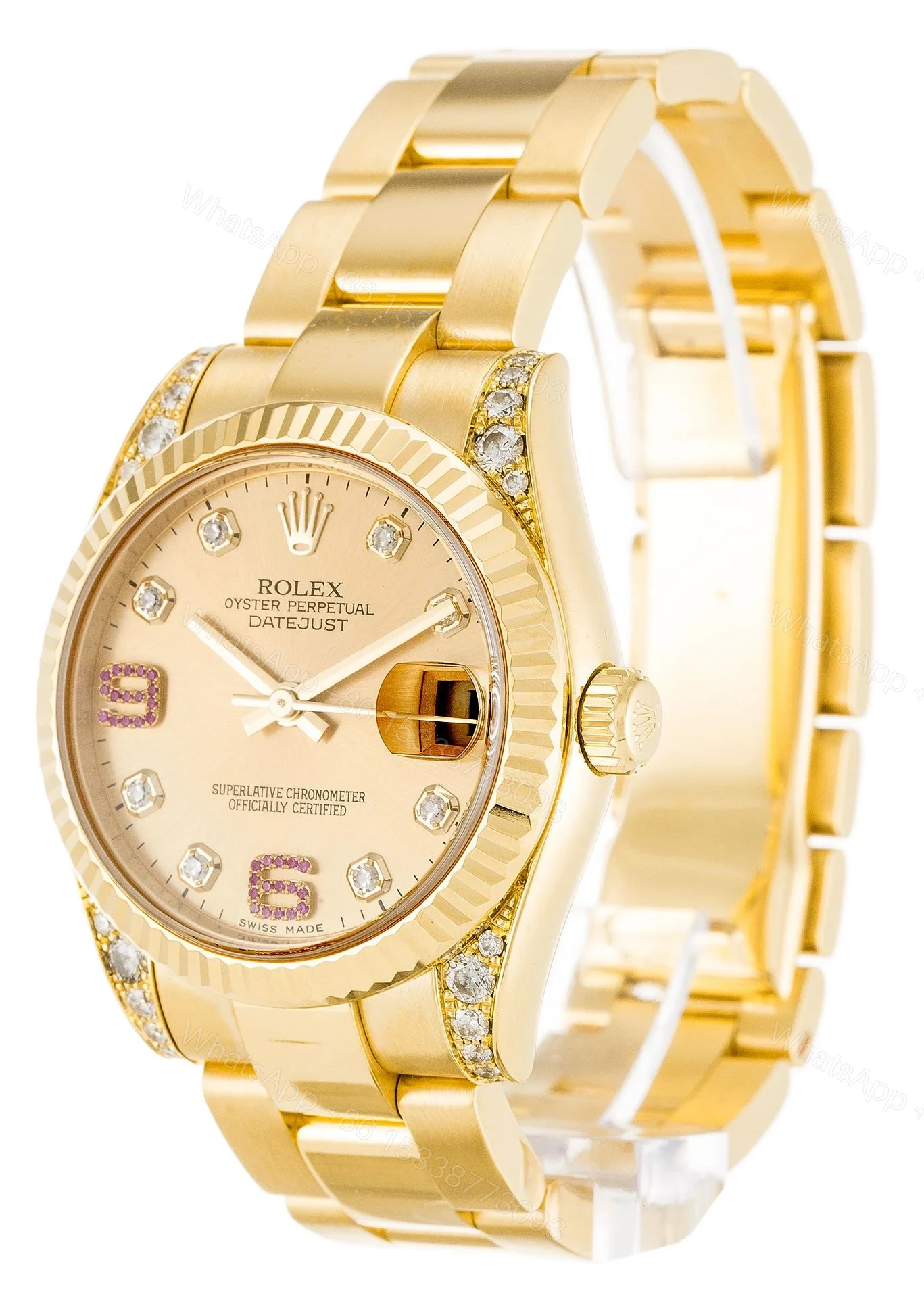 View 2 of Replica Rolex Datejust Mid-Size Champagne Dial 178238 31 mm