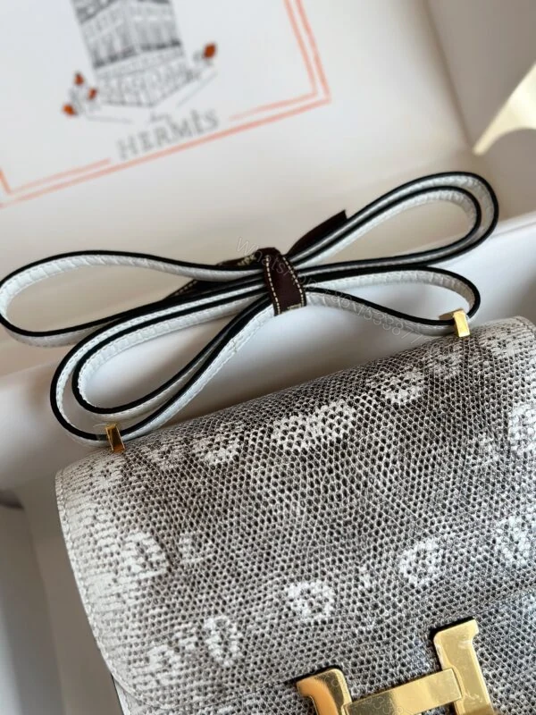 View 4 of Hermes Constance 19 Omber Genuine Lizard Leather Palladium Hardware