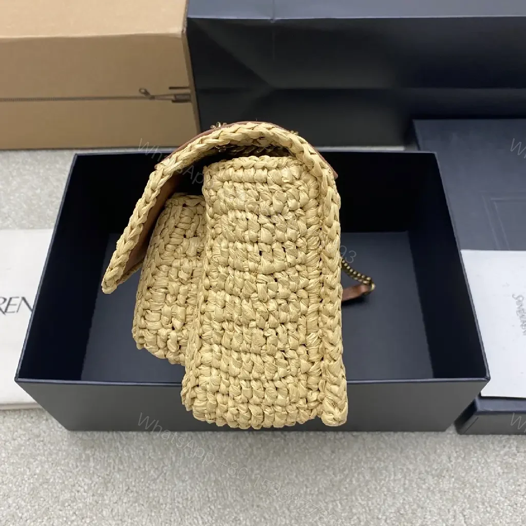 View 8 of Textured Straw Mini Bag — Natural Luxury, Everyday Chic, Crossbody