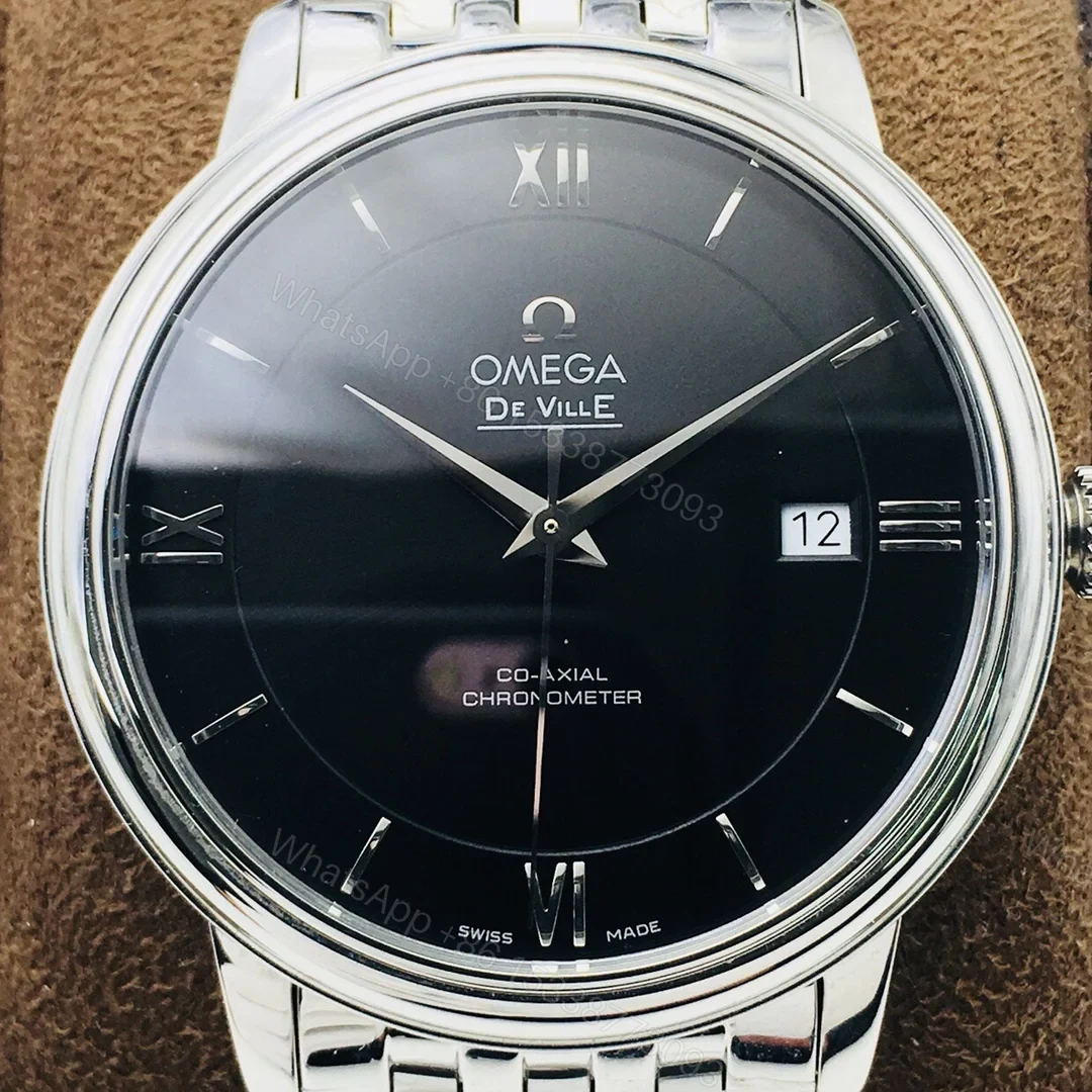 Omega De Ville Prestige Co-Axial 36.8 Stainless Steel Black Dial Bracelet 424.10.37.20.01.001 — view 1