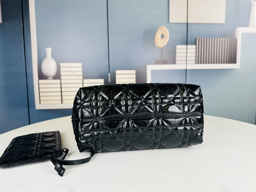 View 4 of MEDIUM DIOR TOUJOURS BAG Black Macrocannage Calfskin