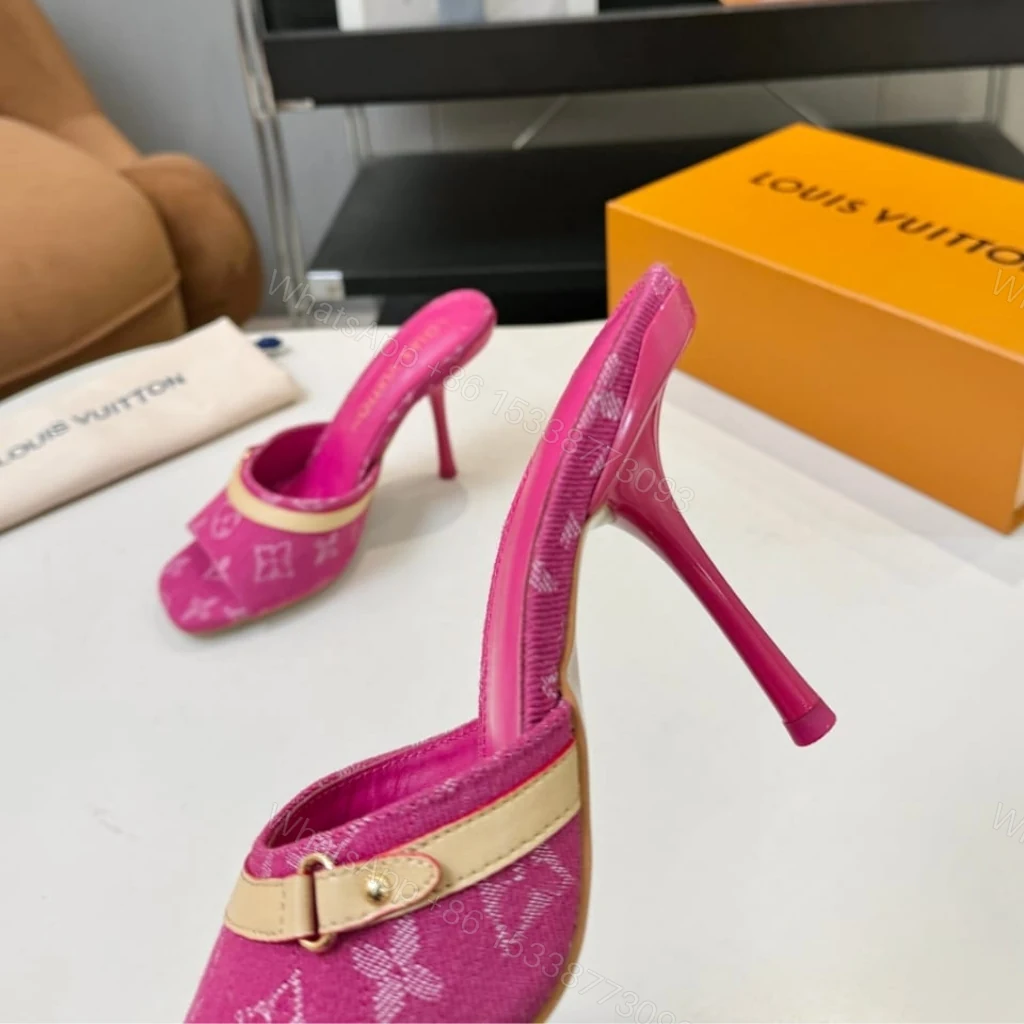 View 8 of Louis Vuitton 6AM Mule Denim Fuschia