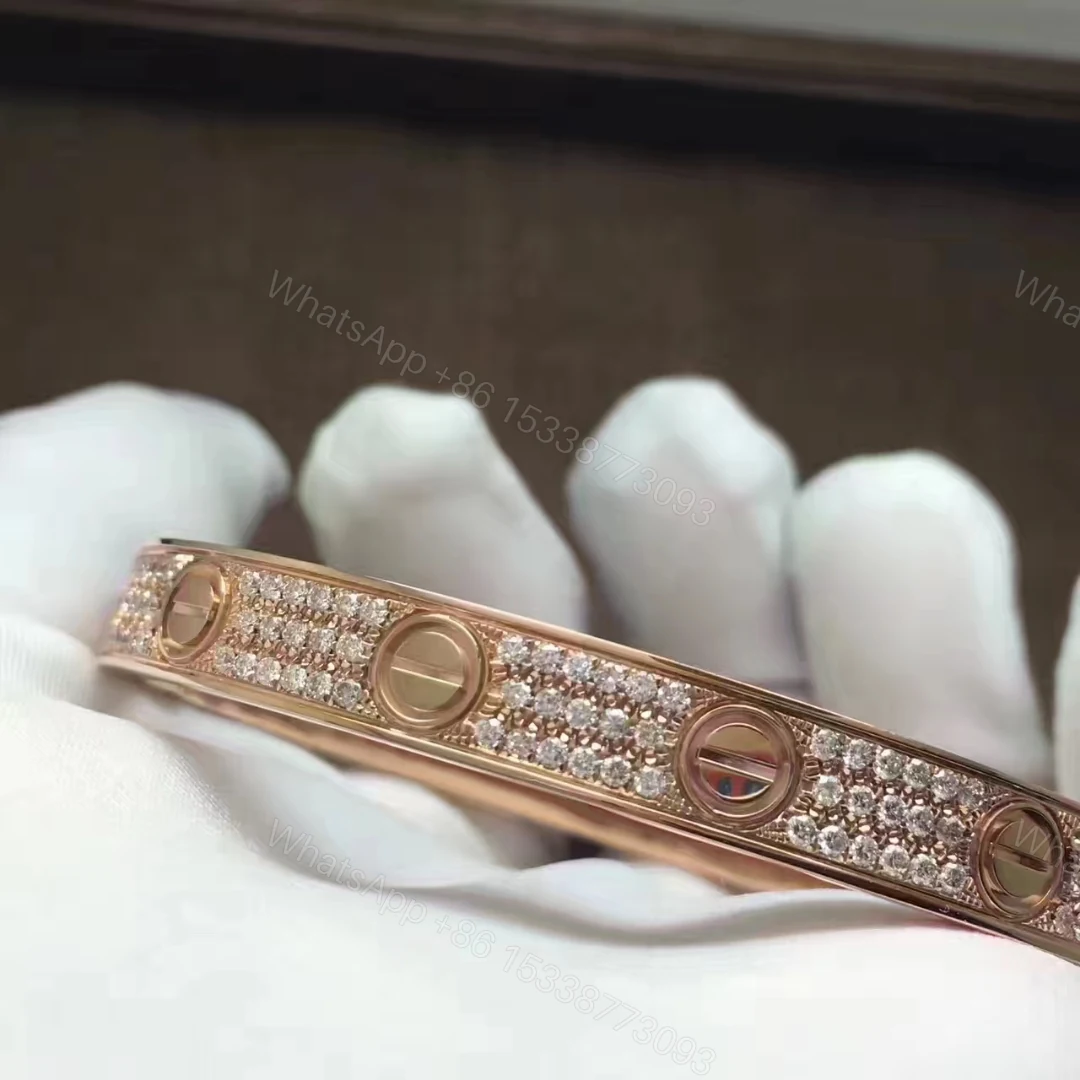 View 7 of Cartier Love Bracelet, paved diamonds