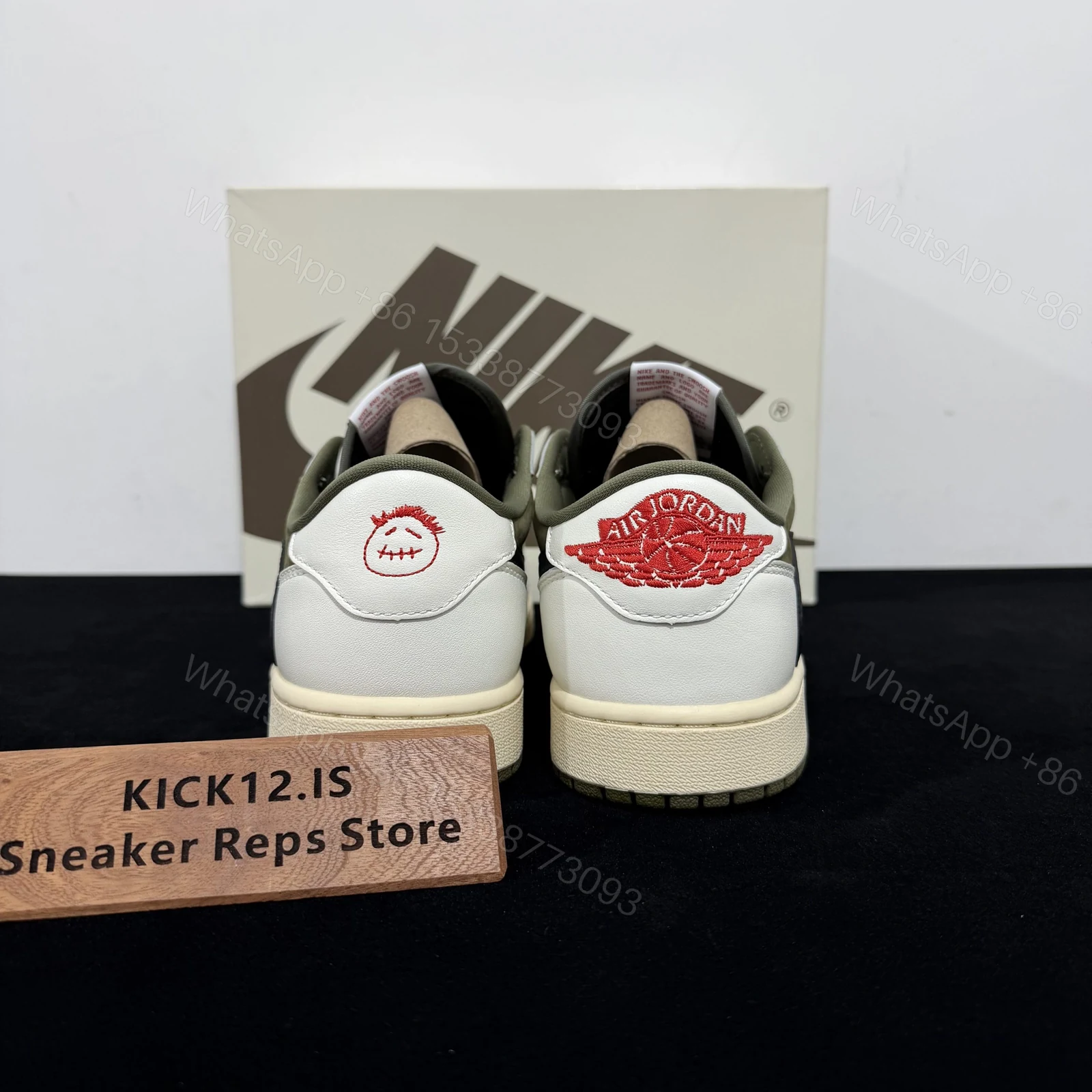 View 5 of Travis Scott x Air Jordan 1 Low Medium Olive Reps