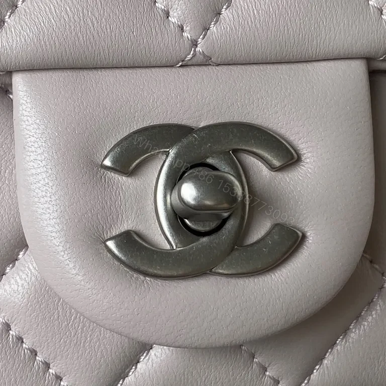 View 6 of Soft Quilted Pink Mini Bag with Iconic Chain Strap